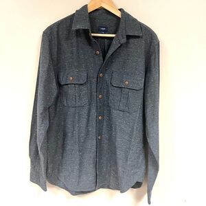 J Crew heathered grey button down. Size M